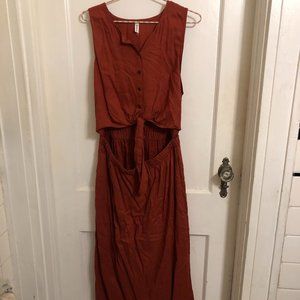 RVCA Peek-A-Boo Waist Sleeveless Dress